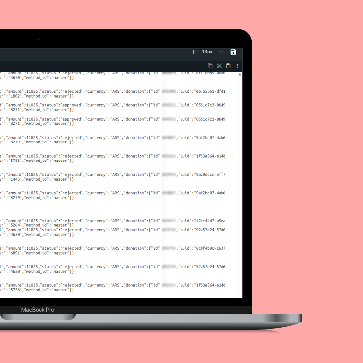 Logs de eventos que seran enviados al google sheet