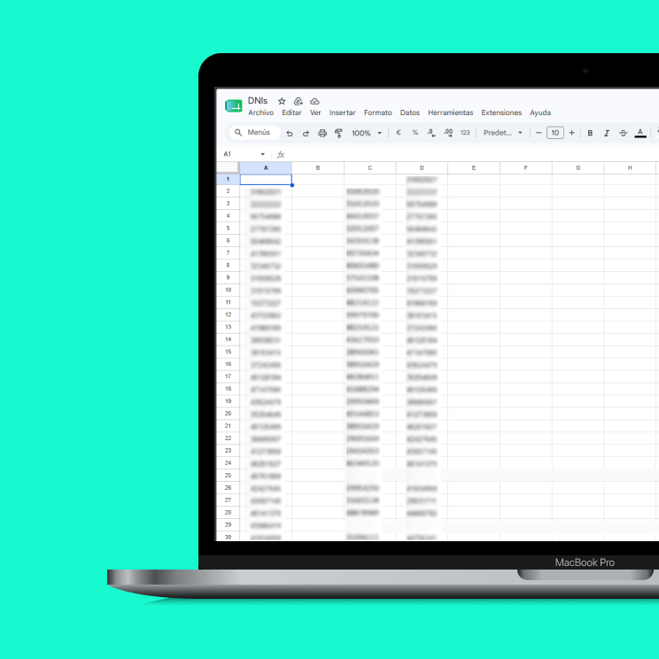 Google sheet con el registro automatico del dni del usuario que dono